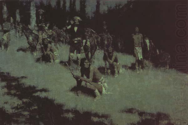 Frederic Remington Apache Scouts Listening (mk43) china oil painting image